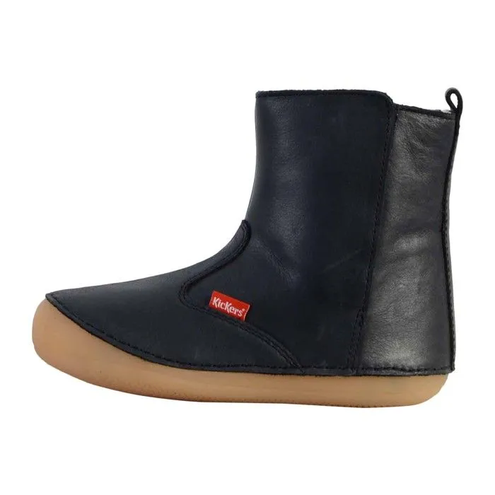 Bottes - KICKERS - Socool Cho - Cuir - Doublure imitation fourrure - Zip-0