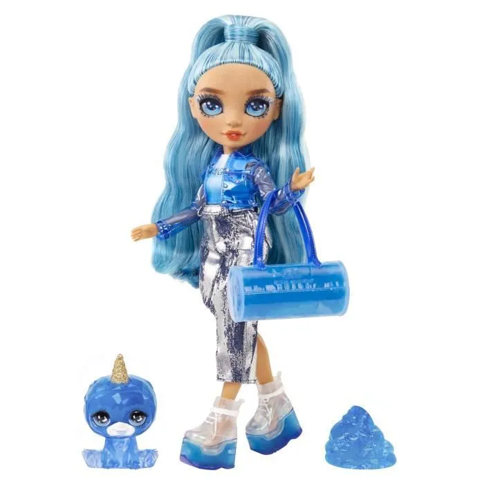 Rainbow High Poupée Mannequin avec Kit de Slime et Animal de Compagnie - Skyler (Bleu) - Poupée Pailletée 28 cm avec Kit de Slime-0
