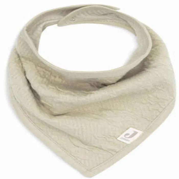 Bavoir Bandana Soft Waves - JOLLEIN - Vert Olive - 100% coton-jersey - Mixte-1