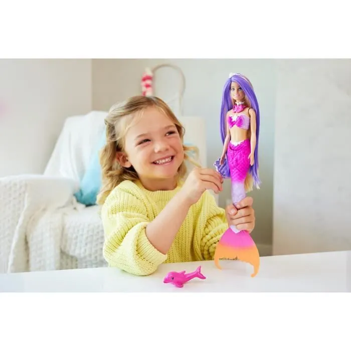Barbie-Sirène « Malibu »-Poupée avec changement de couleur HRP97-1