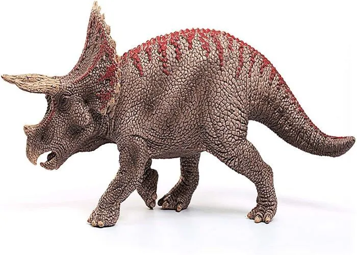 Figurine Tricératops réaliste - Figurine dinosaure authentique de l'ère Jurassique, Schleich 15000 Dinosaurs, Dès 4 ans-4