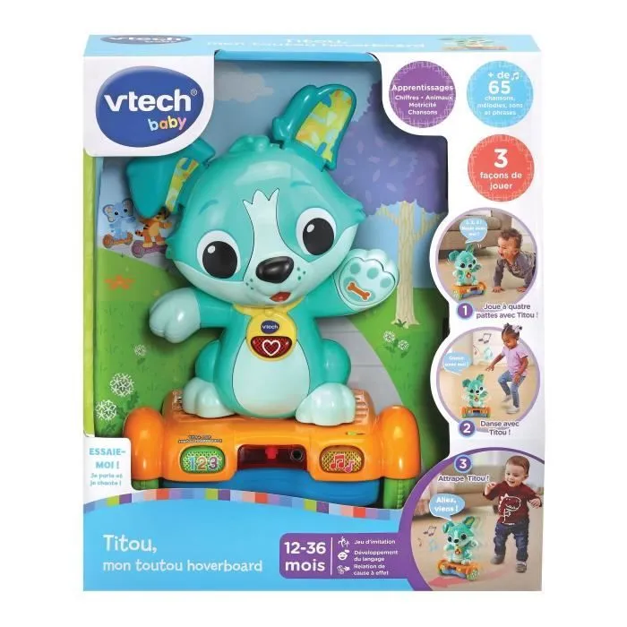 VTECH BABY - Titou, Mon Toutou Hoverboard - Chien Malicieux à 3 Roues - Piles Fournies - 12 à 36 mois-2