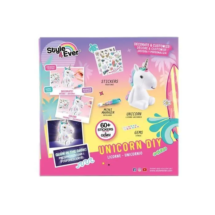 Licorne à décorer - CANAL TOYS - STYLE 4 EVER - Fille - Brille dans le noir-4