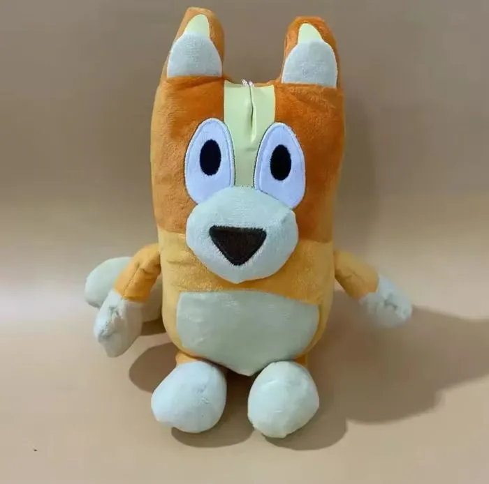lot peluche bingo bluey chien bleu orange dessin animé cadeau enfant doudou-2