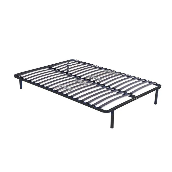 Cadre lattes renforc pour matelas 120x190 cm - Noir-1