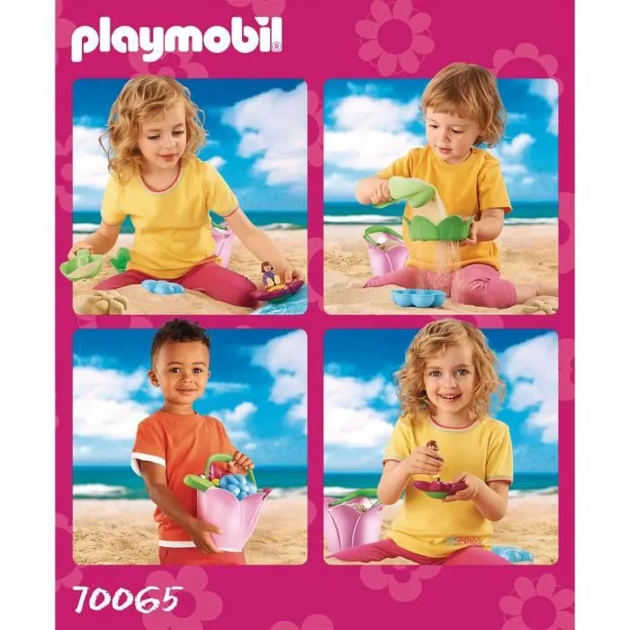 Seau floral PLAYMOBIL Sand -70065- pour jouer et construire dans le sable avec vos tout-petits-1