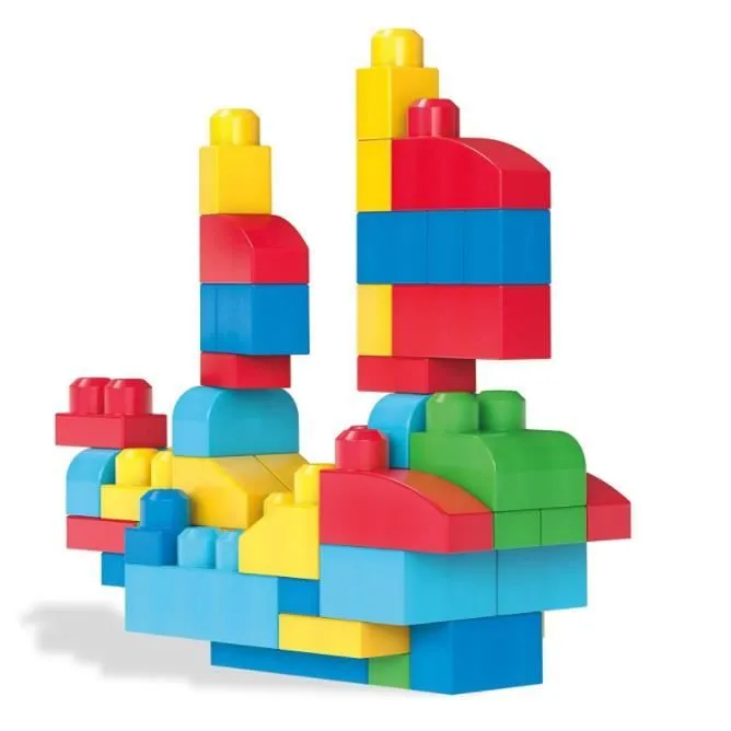 Jeu de blocs de construction - Non spécifié - 60 pièces - Coloré - Pour enfants de 1 à 5 ans - Plastique-3