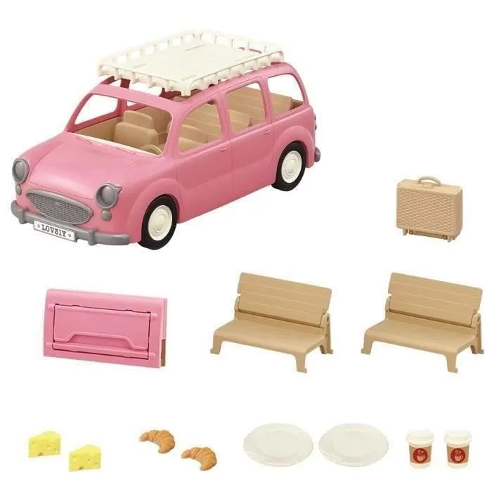 SYLVANIAN FAMILIES - Monospace rose pour pique-nique en famille-2