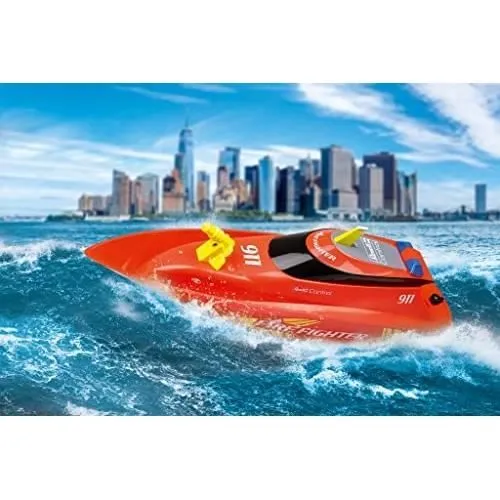 Bateau télécommandé - REVELL - Bateau pompier RC 24141 - Longueur 47,5 cm - Rechargeable USB - À partir de 8 ans-0