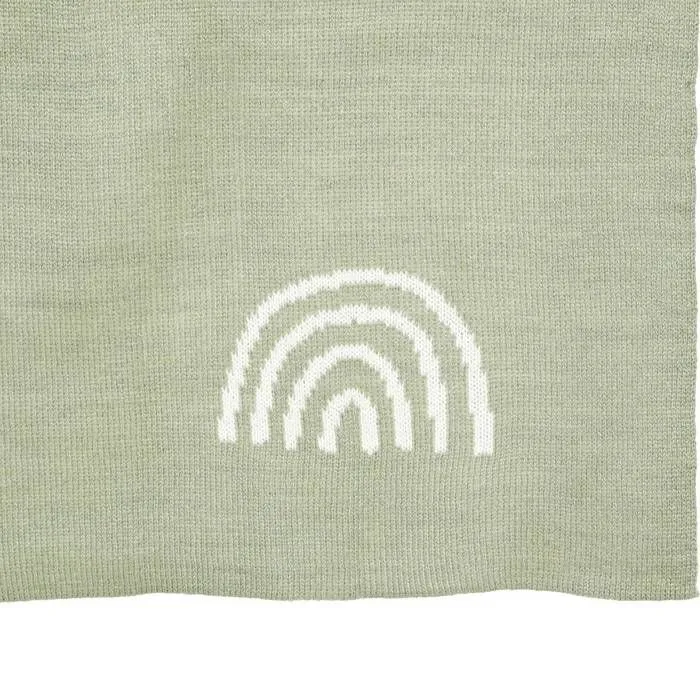 Couverture tricot bébé en tricot 100x80cm vert - Vert - Atmosphera createur d'interieur-2