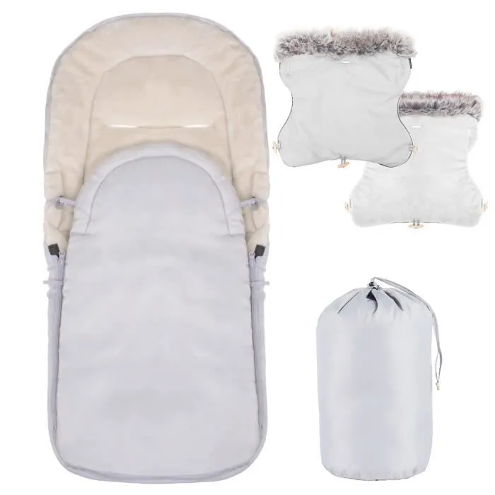 SPRINGOS® Chancelière universelle pour poussette, housse de siège de bébé, sac de couchage,chaude, couvre-jambe avec moufle-0