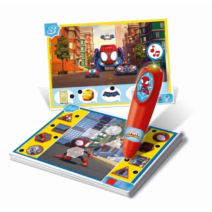 Clementoni - Quizzy - Spidey - Jeu interactif avec 200 Quizz + un stylo électronique - Dés 3 ans-1
