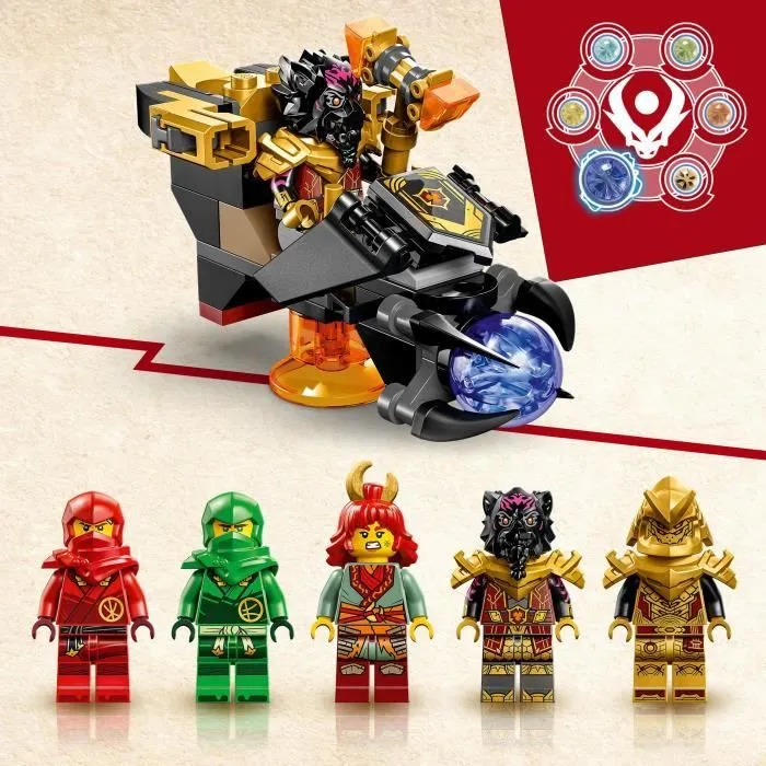 LEGO® NINJAGO 71793 Le Dragon de Lave Transformable de Heatwave, Jouet de Dragon avec Minifigurines-2