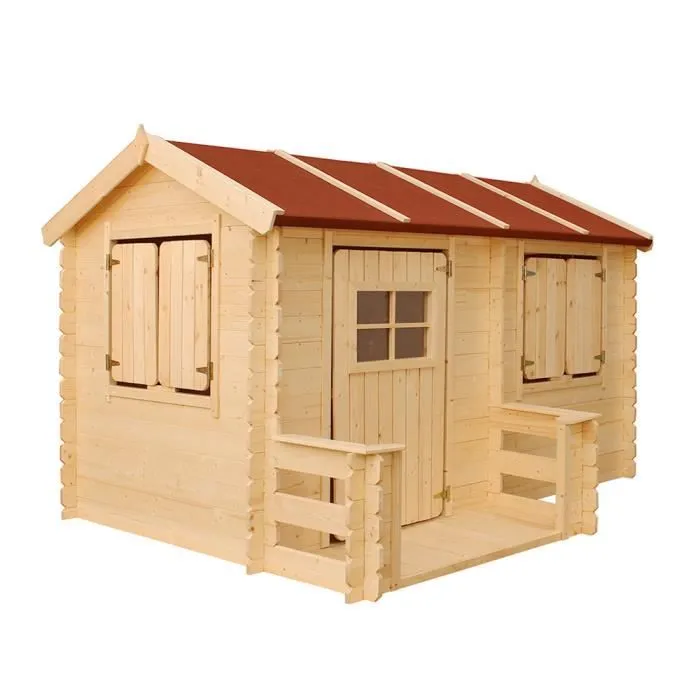 Maison en bois pour enfants - Timbela M503 - Extérieur - 175x235xH151cm-1