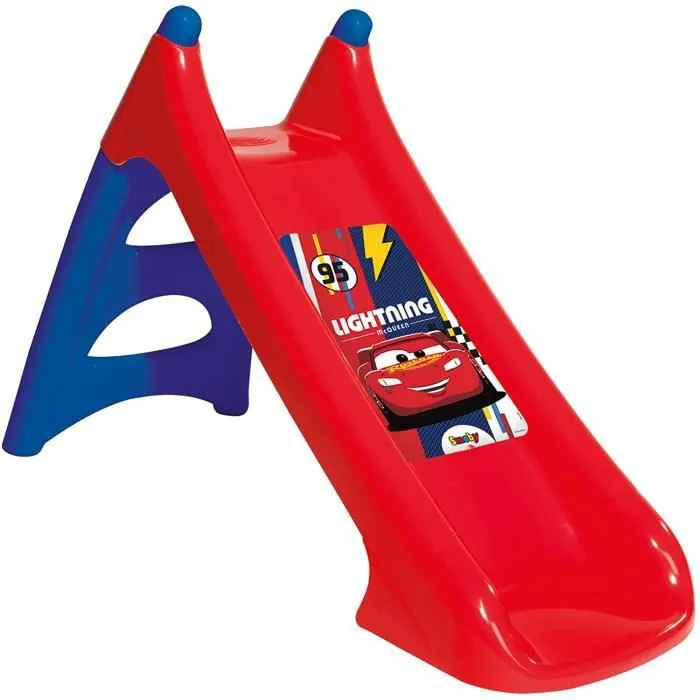 Toboggan XS Cars - Smoby - Glisse 90cm - Marches antidérapantes - Pour enfants à partir de 2 ans-0