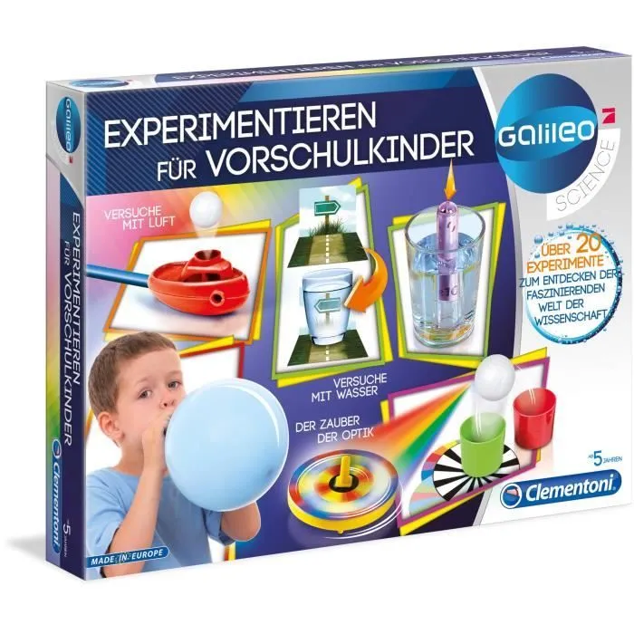 Boîte d’expérience - Clementoni - 69252 - Multicolor - 20 expériences - À partir de 5 ans-0