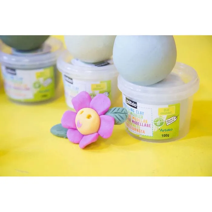 Pâte à modeler - Pébéo - Set découverte - 100% naturelle - 6 pots de 350 g - Multicolore-3