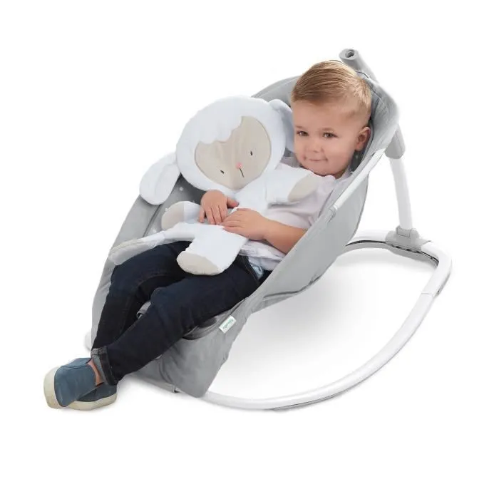 INGENUITY Transat bébé bascule évolutif pliable - Petit Mouton - Position fixe ou bascule, vibrations et sons, arche, jouets d'éveil-5