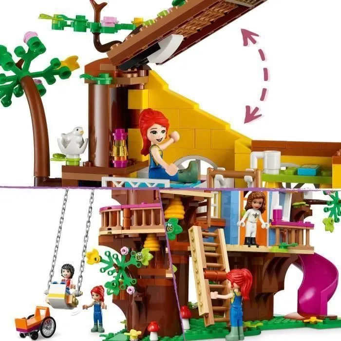 SHOT CASE - LEGO 41703 Friends La Cabane de l'Amitié dans l'Arbre, Set avec Mini-Poupées Mia et River, Jouet Éducatif pour Enfants +-3