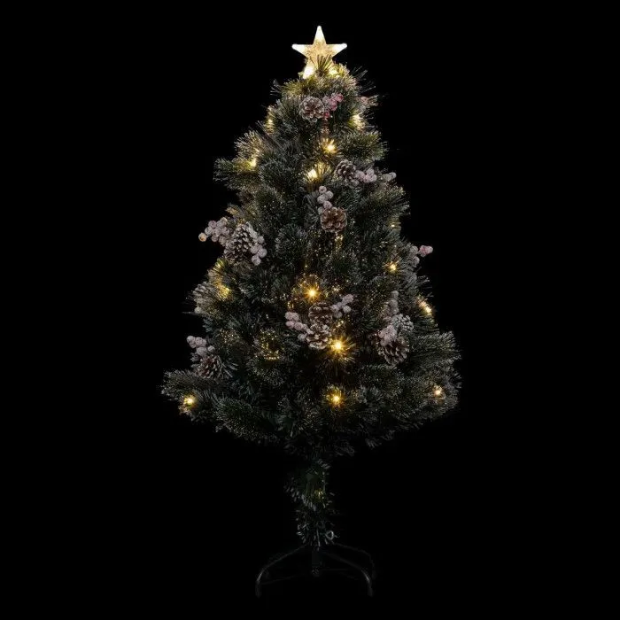 Sapin fibre optique intérieur "Sofia" H120cm 89 LED + transfo Feeric lights & christmas-1