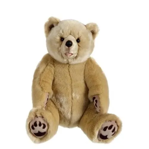 Peluche - GIPSY - Ours Grizzly Assis - 42 cm - Beige - Pour Bébé de 10 mois et plus-0