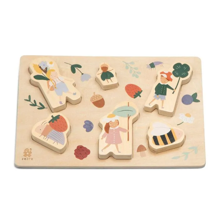 Grand puzzle en bois Pixie Land - Bébé - Sebra-0