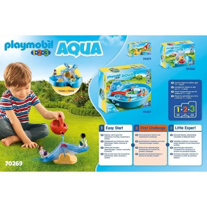 PLAYMOBIL 1.2.3 - 70269 - Balançoire aquatique avec arrosoir - Mixte - Rouge - Enfant - 18 mois - Plastique-2