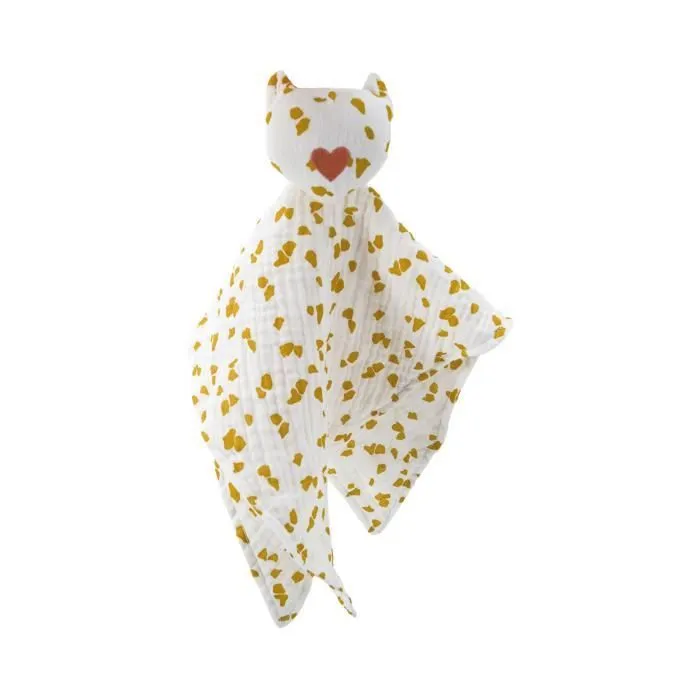 Doudou plat savane Jaune 30 cm-0