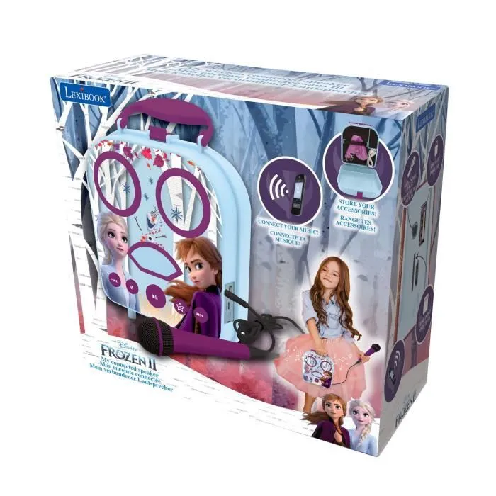 Karaoké enfant - LEXIBOOK - Mon Karaoke Secret Portable Reine des Neiges - Fonction karaoké et enceinte portable-4