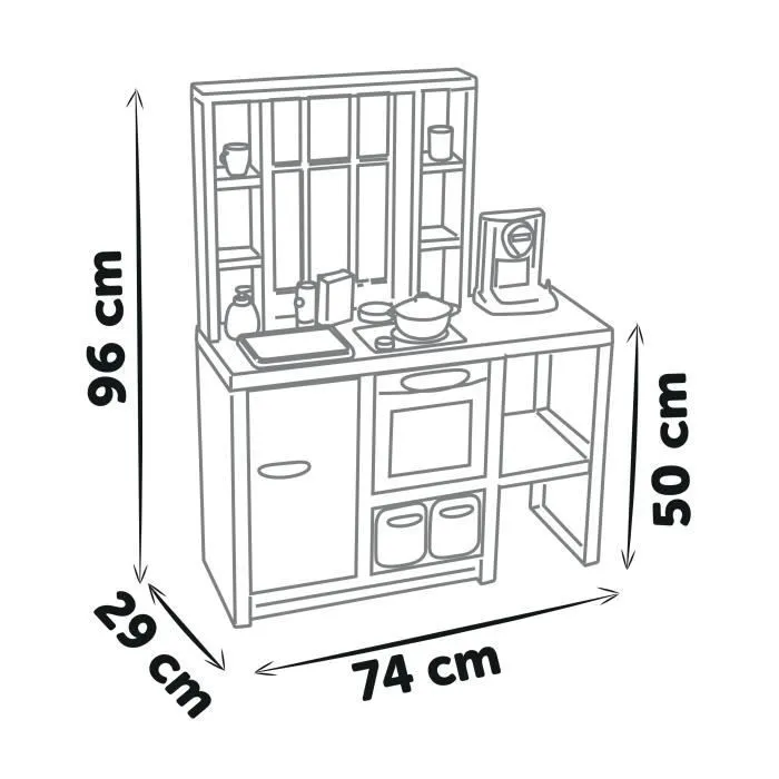 Cuisine pour enfants Smoby Loft avec 32 accessoires, design industriel, dès 3 ans-5