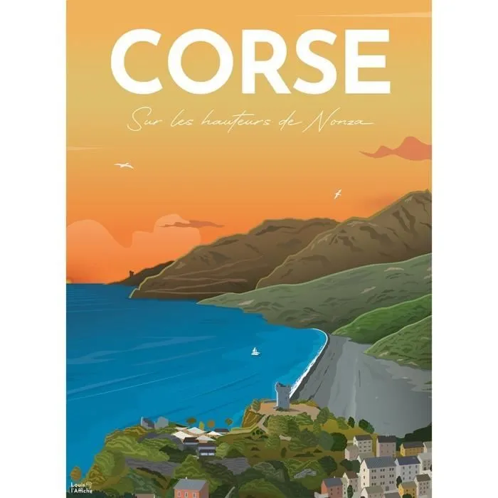 Nathan-Puzzle 500 pièces-Affiche de la Corse/Louis l'Affiche-Adultes et enfants dès 10 ans-Puzzle de qualité supérieure-12000985-0