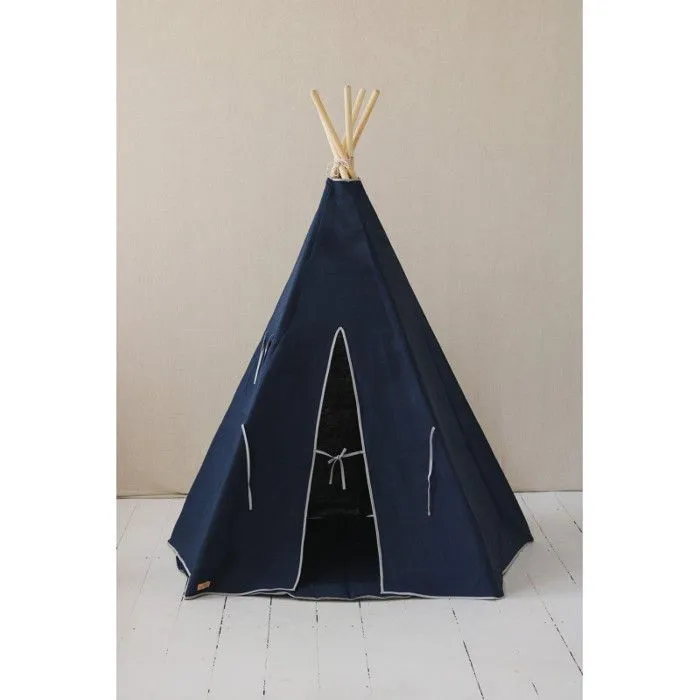 Tipi en lin enfant Moi Mili "Bleu Marine" - bleu marine - TU-3