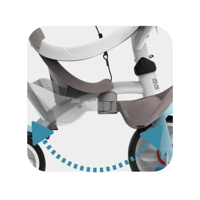 Tricycle évolutif enfant Smoby Balade Plus - Structure métal - Bleu-5
