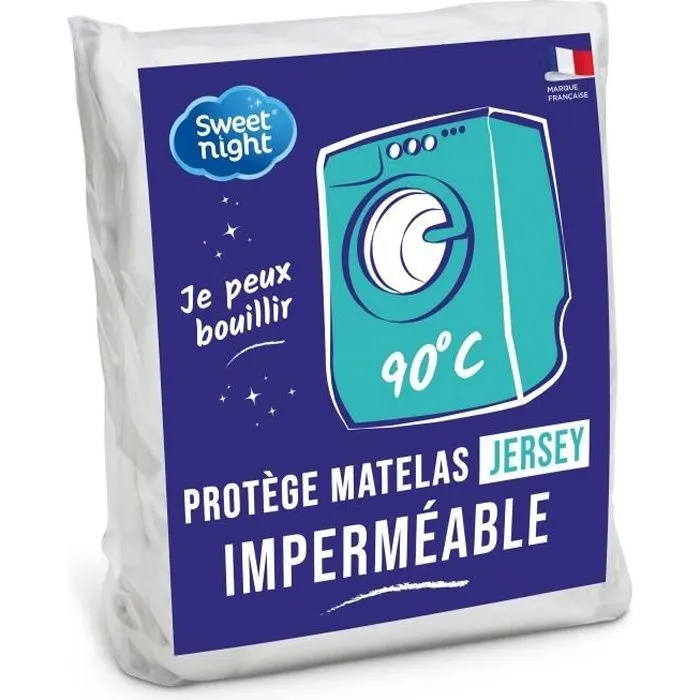 Sweetnight - Protège matelas 140x190 cm | Alèse Imperméable et Micro Respirante | Souple et Silencieux | Lavable à 90°C-0