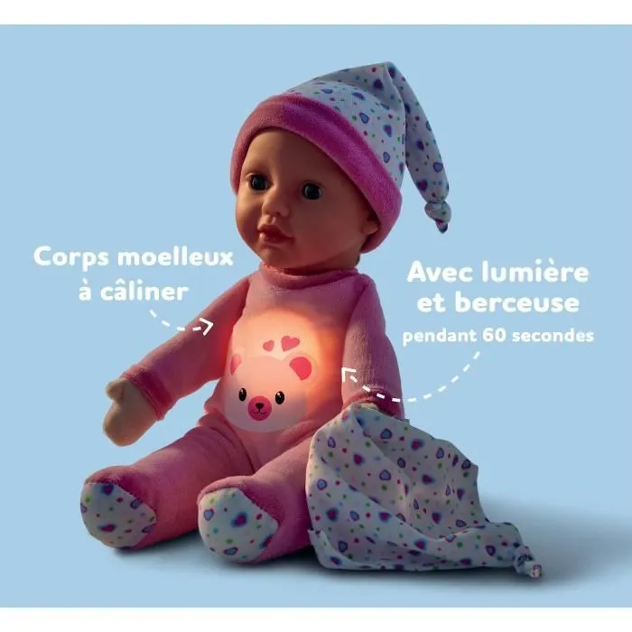 Poupée veilleuse et mélodie Laura de Simba pour enfants dès 12 mois-5