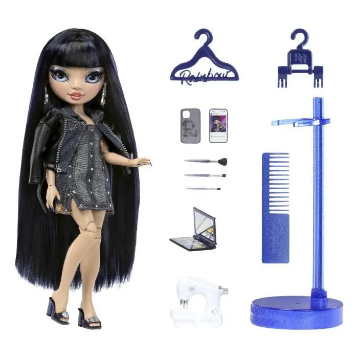 Rainbow High S23 Fashion Doll - Poupée 27 cm Kim Nguyen (Marine) - 1 tenue, 1 paire de chaussures et des accessoires-1
