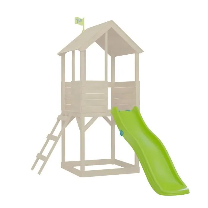 Glissiere 1.75 Cm Tp Wavy Slide Pour Toboggan Enfants Inclus Avec Loquet De Fixation Dim L180 X L36 X H22-2