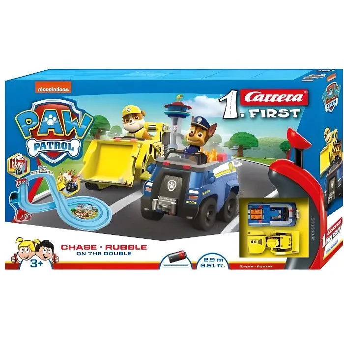 Circuit de course Carrera FIRST 63035 PAW PATROL - On the Double pour enfant de 3 ans et plus-0