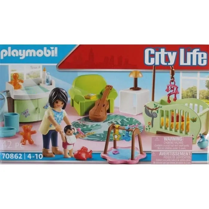 Chambre de bébé - PLAYMOBIL - 70862 - 42 pièces - Intérieur - Mixte-0