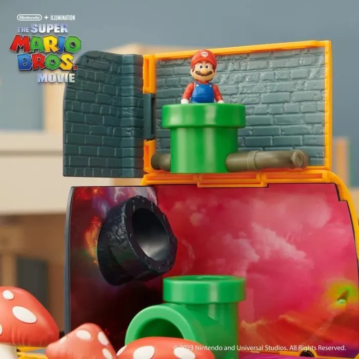 Playset Mini Van - JAKKS PACIFIC - SUPER MARIO MOVIE - Figurine Mario 3cm - Jaune et noir-4