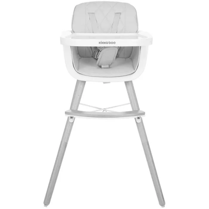 Chaise haute 2 en 1 Woody - KIKKABOO - Noir - Réglable - Enfant - Poids 4,7 kg-3