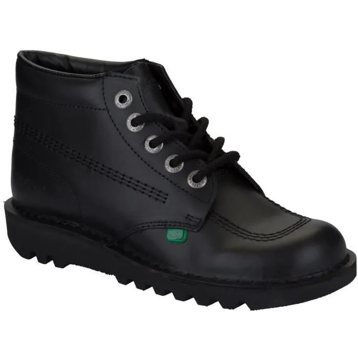 Bottines - Kickers - Kick Hi - Cuir - Noir - Talon bas (1 à 4 cm)-0