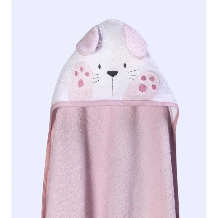 Cape de Bain pour Bébé TI TIN - 100x100 cm - Douce, Confortable, Absorbante - Rose-0