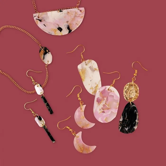 Coffret DIY Pâte Fimo + Outils + Accessoires - Bijoux Marbrés - Graine Creative on a tous du talent-3