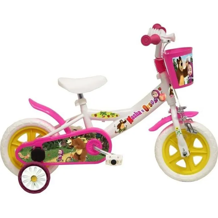 Bebeboutik Velo MASHA et MICHKA 10 pouces DENVER Tricycle Rose Enfant