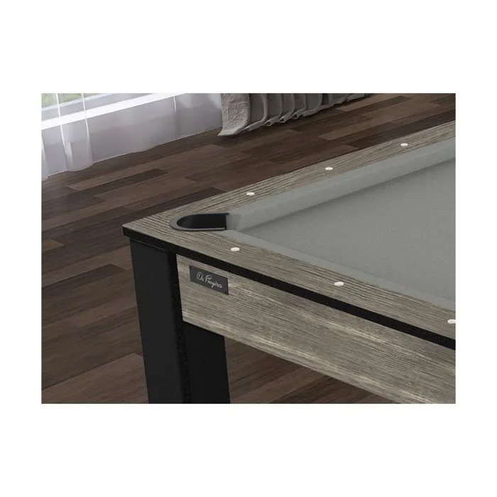 Billard Floride convertible en table à manger - 6 personnes - Coloris industriel tapis gris-2