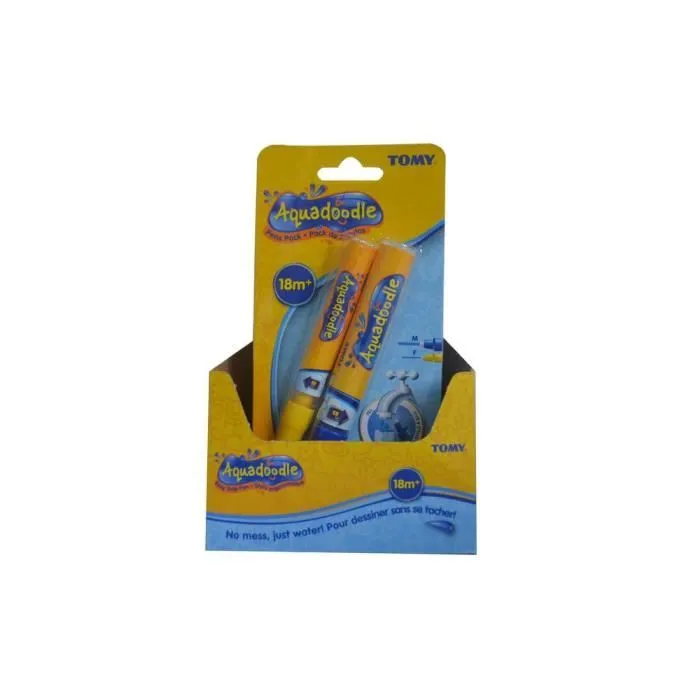 AQUADOODLE - TOMY - Pack 2 stylos à remplir - Pour dessiner sans se tâcher-1