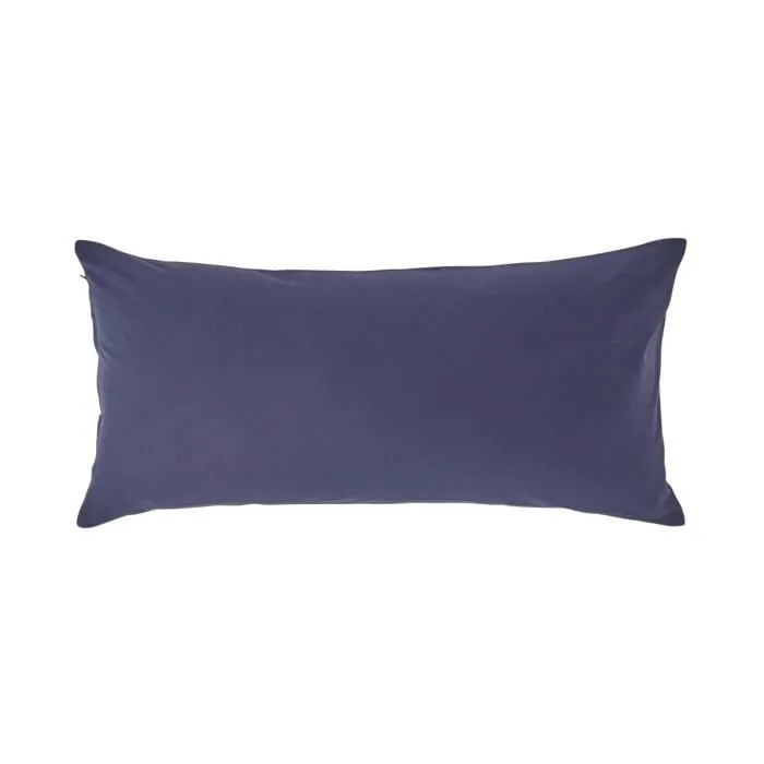 Taie d'oreiller - Homescapes - 40 x 80 cm - 100% coton égyptien - 200 fils - Bleu marine-0