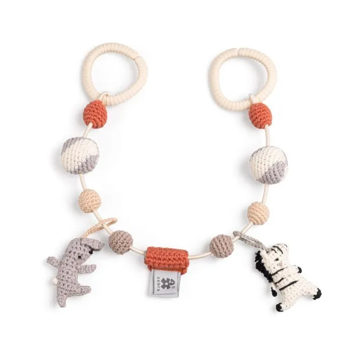 Chaîne d'activités sensorielle Teeny Toes - Pour poussette et landau - Sebra-0