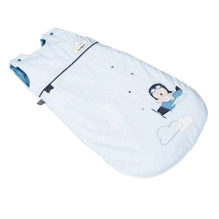 Gigoteuse été en coton bleu-0